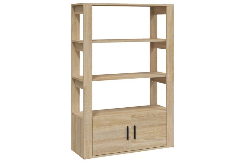 beBasic Skänk sonoma-ek 80x30x119,5 cm konstruerat trä - Förvaring - Förvaringsmöbler - Skänkar & sideboards
