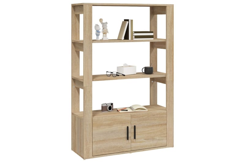 beBasic Skänk sonoma-ek 80x30x119,5 cm konstruerat trä - Förvaring - Förvaringsmöbler - Skänkar & sideboards