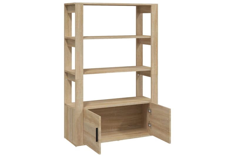 beBasic Skänk sonoma-ek 80x30x119,5 cm konstruerat trä - Förvaring - Förvaringsmöbler - Skänkar & sideboards