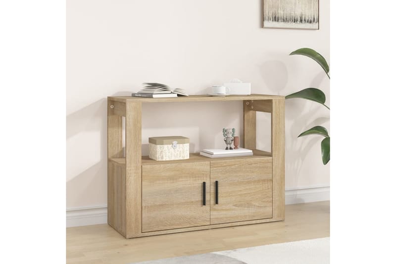 beBasic Skänk sonoma-ek 80x30x60 cm konstruerat trä - Förvaring - Förvaringsmöbler - Skänkar & sideboards