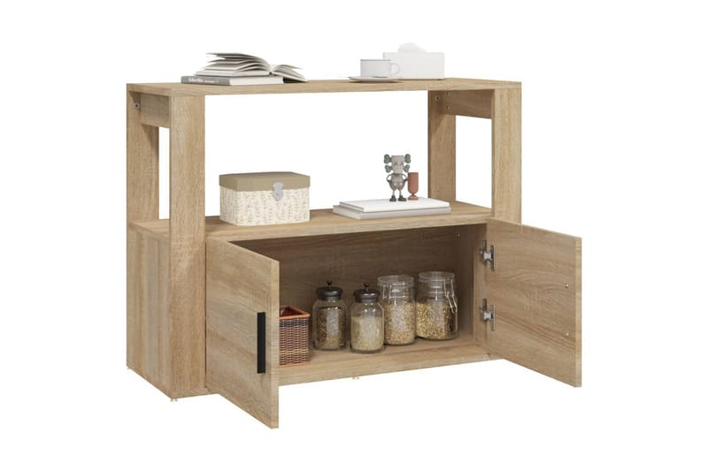 beBasic Skänk sonoma-ek 80x30x60 cm konstruerat trä - Förvaring - Förvaringsmöbler - Skänkar & sideboards