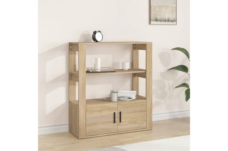 beBasic Skänk sonoma-ek 80x30x90 cm konstruerat trä - Förvaring - Förvaringsmöbler - Skänkar & sideboards