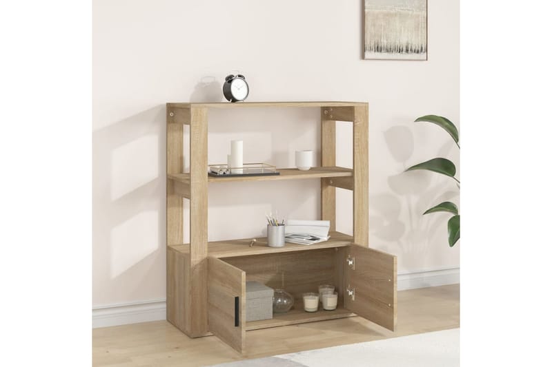 beBasic Skänk sonoma-ek 80x30x90 cm konstruerat trä - Förvaring - Förvaringsmöbler - Skänkar & sideboards