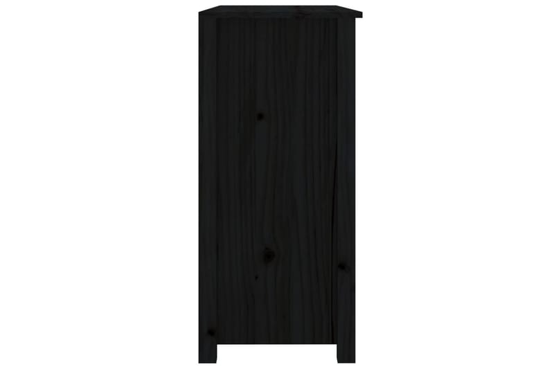 beBasic Skänk svart 100x35x74 cm massiv furu - Förvaring - Förvaringsmöbler - Skänkar & sideboards