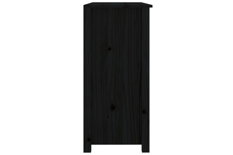 beBasic Skänk svart 100x35x74 cm massiv furu - Skänkar & sideboards