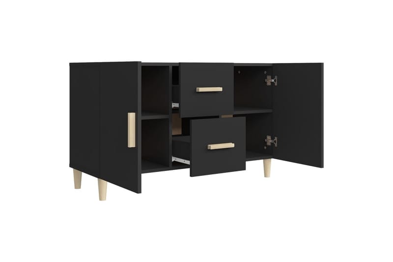 beBasic Skänk svart 100x36x60 cm konstruerat trä - Förvaring - Förvaringsmöbler - Skänkar & sideboards