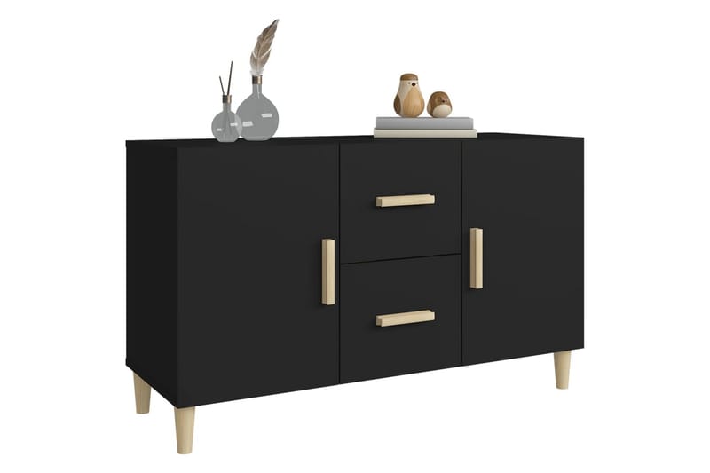 beBasic Skänk svart 100x36x60 cm konstruerat trä - Förvaring - Förvaringsmöbler - Skänkar & sideboards