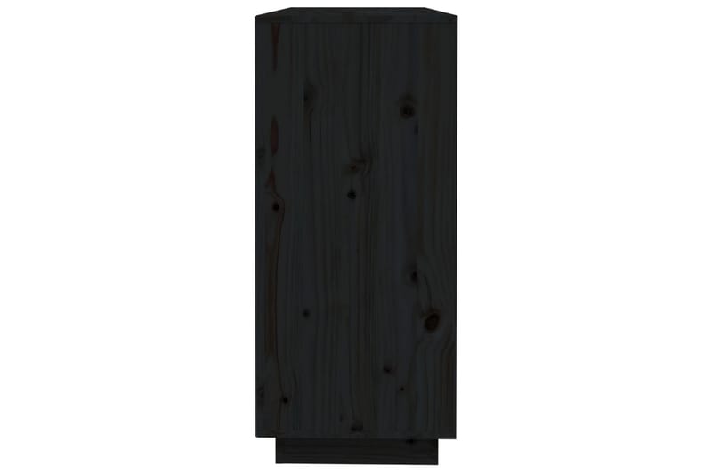 beBasic Skänk svart 110,5x35x80 cm massiv furu - Skänkar & sideboards