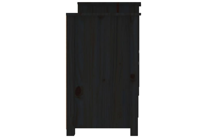 beBasic Skänk svart 164x37x68 cm massiv furu - Skänkar & sideboards