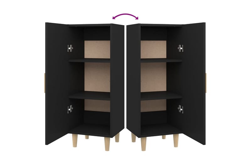 beBasic Skänk svart 34,5x34x90 cm konstruerat trä - Skänkar & sideboards