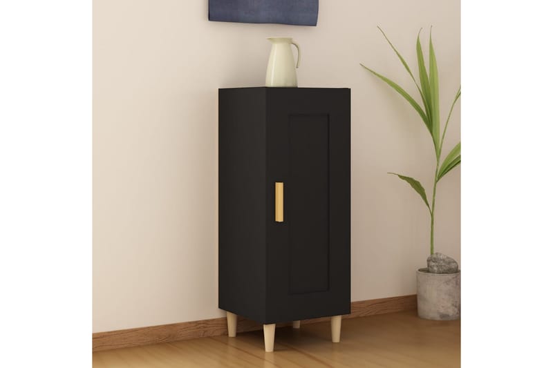 beBasic Skänk svart 34,5x34x90 cm konstruerat trä - Skänkar & sideboards