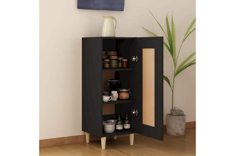 beBasic Skänk svart 34,5x34x90 cm konstruerat trä - Skänkar & sideboards