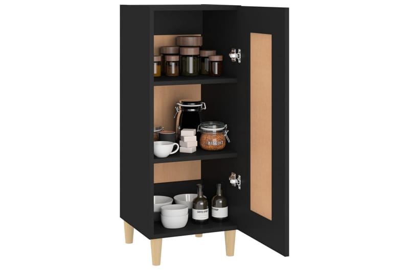 beBasic Skänk svart 34,5x34x90 cm konstruerat trä - Skänkar & sideboards