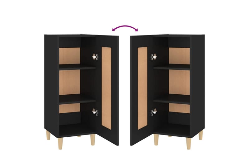 beBasic Skänk svart 34,5x34x90 cm konstruerat trä - Skänkar & sideboards