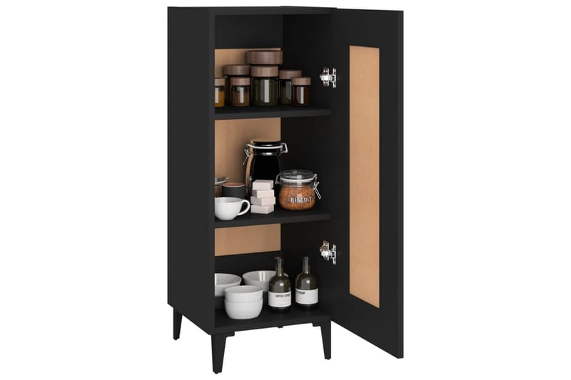 beBasic Skänk svart 34,5x34x90 cm konstruerat trä - Skänkar & sideboards