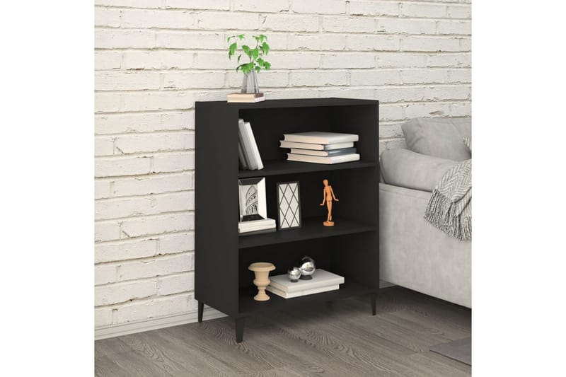 beBasic Skänk svart 69,5x32,5x90 cm konstruerat trä - Skänkar & sideboards