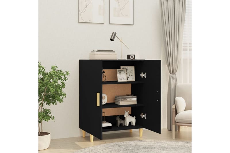 beBasic Skänk svart 70x34x90 cm konstruerat trä - Förvaring - Förvaringsmöbler - Skänkar & sideboards