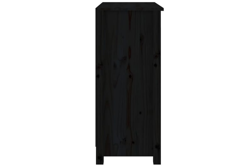 beBasic Skänk svart 70x35x80 cm massiv furu - Skänkar & sideboards