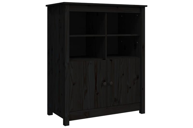 beBasic Skänk svart 83x41,5x100 cm massiv furu - Skänkar & sideboards