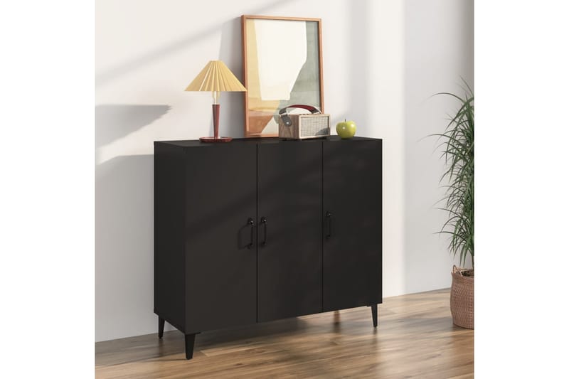 beBasic Skänk svart 90x34x80 cm konstruerat trä - Skänkar & sideboards