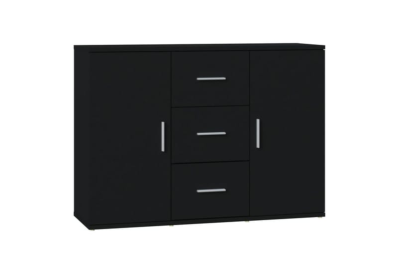 beBasic Skänk svart 91x29,5x65 cm konstruerat trä - Skänkar & sideboards