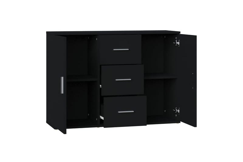 beBasic Skänk svart 91x29,5x65 cm konstruerat trä - Skänkar & sideboards