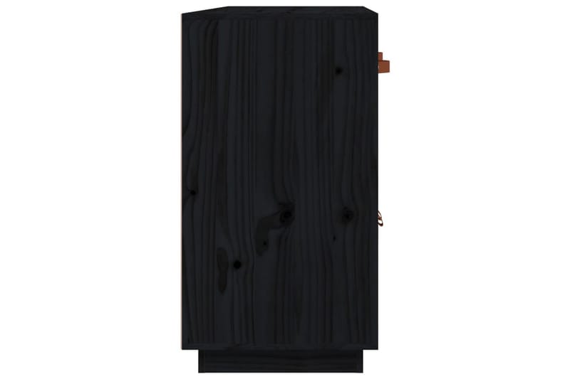 beBasic Skänk svart 98,5x40x75 cm massiv furu - Skänkar & sideboards