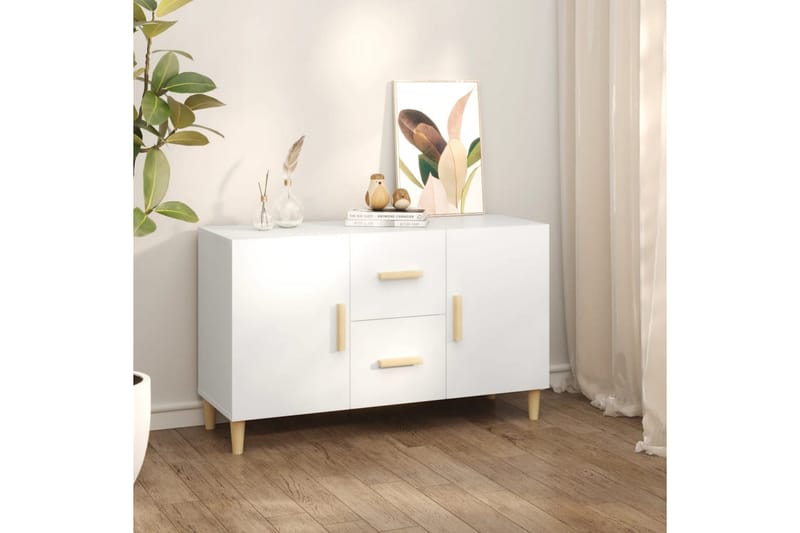 beBasic Skänk vit 100x36x60 cm konstruerat trä - Skänkar & sideboards