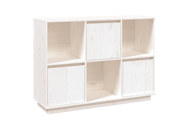 beBasic Skänk vit 110,5x35x80 cm massiv furu - Skänkar & sideboards