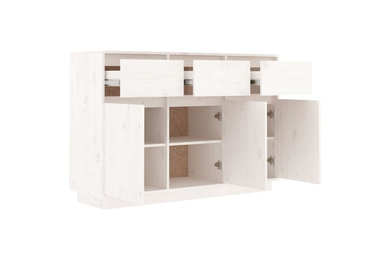 beBasic Skänk vit 110x34x75 cm massiv furu - Skänkar & sideboards