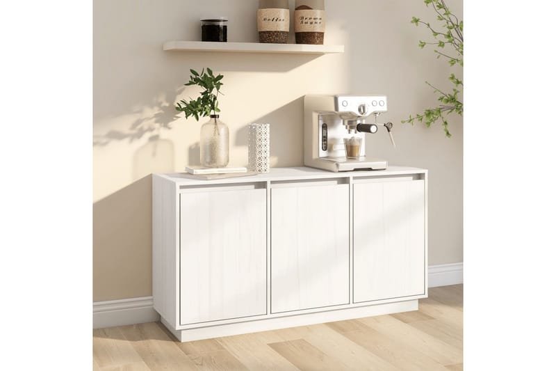 beBasic Skänk vit 111x34x60 cm massiv furu - Förvaring - Förvaringsmöbler - Skänkar & sideboards