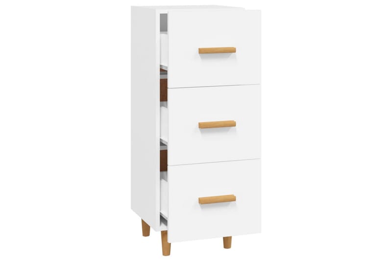 beBasic Skänk vit 34,5x34x90 cm konstruerat trä - Förvaring - Förvaringsmöbler - Skänkar & sideboards