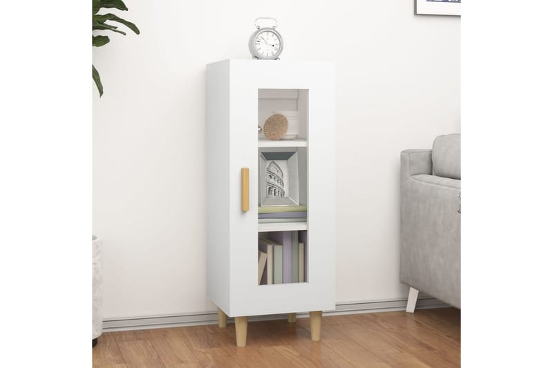 beBasic Skänk vit 34,5x34x90 cm konstruerat trä - Förvaring - Förvaringsmöbler - Skänkar & sideboards