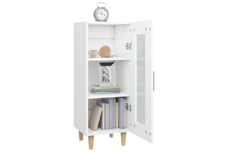 beBasic Skänk vit 34,5x34x90 cm konstruerat trä - Förvaring - Förvaringsmöbler - Skänkar & sideboards