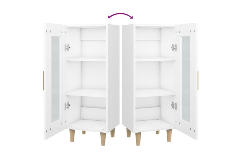 beBasic Skänk vit 34,5x34x90 cm konstruerat trä - Förvaring - Förvaringsmöbler - Skänkar & sideboards