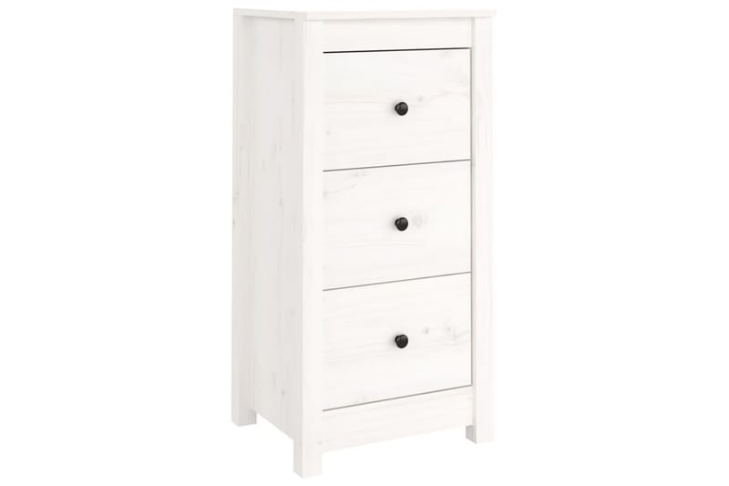 beBasic Skänk vit 40x35x80 cm massiv furu - Förvaring - Förvaringsmöbler - Skänkar & sideboards