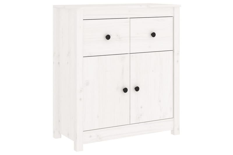 beBasic Skänk vit 70x35x80 cm massiv furu - Skänkar & sideboards