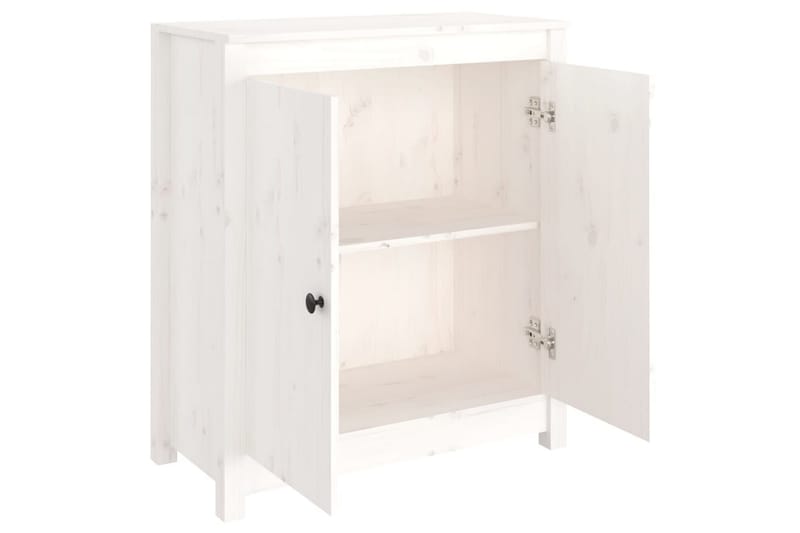 beBasic Skänk vit 70x35x80 cm massiv furu - Förvaring - Förvaringsmöbler - Skänkar & sideboards