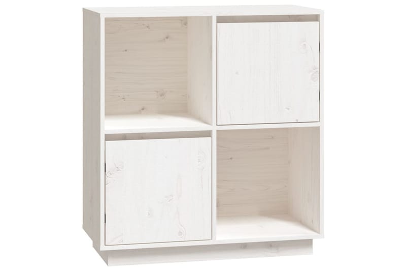 beBasic Skänk vit 74x35x80 cm massiv furu - Skänkar & sideboards