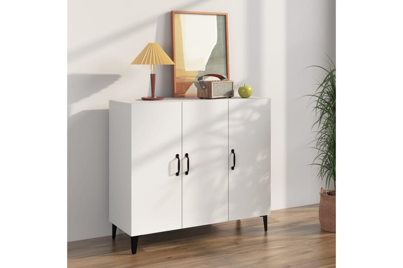 beBasic Skänk vit 90x34x80 cm konstruerat trä - Förvaring - Förvaringsmöbler - Skänkar & sideboards