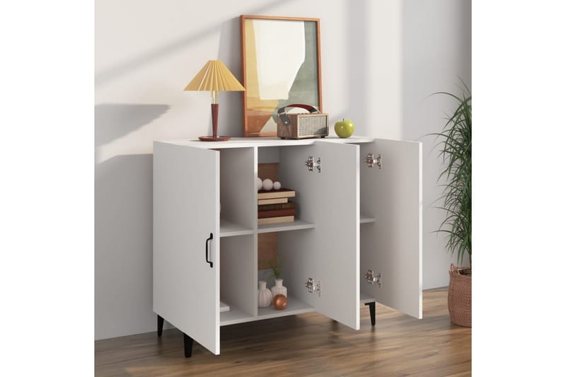beBasic Skänk vit 90x34x80 cm konstruerat trä - Förvaring - Förvaringsmöbler - Skänkar & sideboards