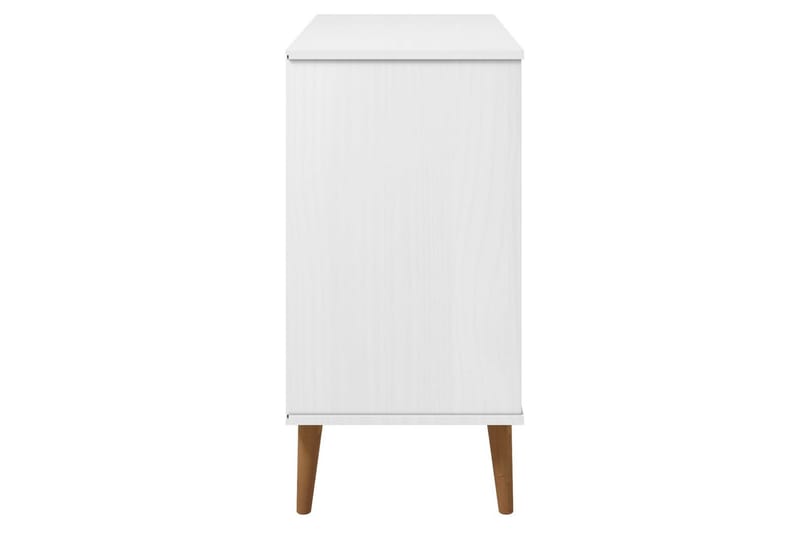 beBasic Skänk vit 90x40x80 cm massiv furu - Skänkar & sideboards