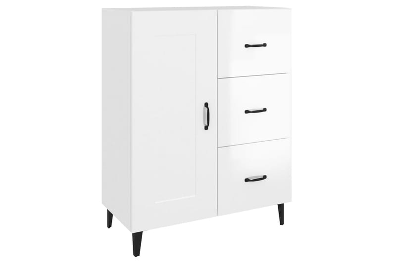 beBasic Skänk vit högglans 69,5x34x90 cm konstruerat trä - Skänkar & sideboards