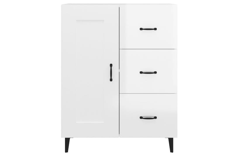 beBasic Skänk vit högglans 69,5x34x90 cm konstruerat trä - Skänkar & sideboards