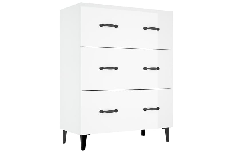 beBasic Skänk vit högglans 69,5x34x90 cm konstruerat trä - Skänkar & sideboards