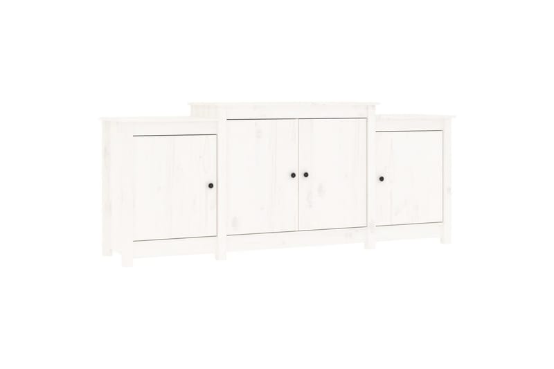 beBasic Skänk wit 164x37x68 cm massiv furu - Skänkar & sideboards