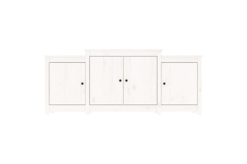 beBasic Skänk wit 164x37x68 cm massiv furu - Skänkar & sideboards