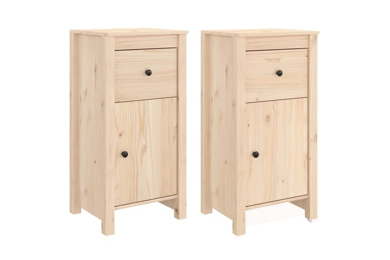 beBasic Skänkar 2 st 40x35x80 cm massiv furu - Skänkar & sideboards