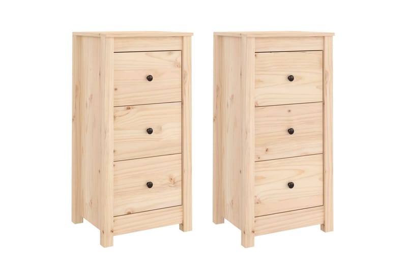 beBasic Skänkar 2 st 40x35x80 cm massiv furu - Skänkar & sideboards