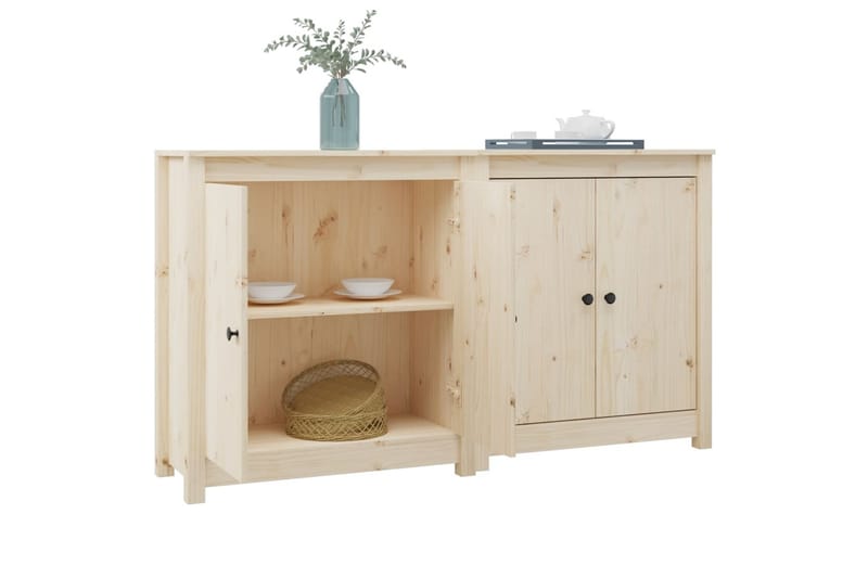 beBasic Skänkar 2 st 70x35x80 cm massiv furu - Förvaring - Förvaringsmöbler - Skänkar & sideboards